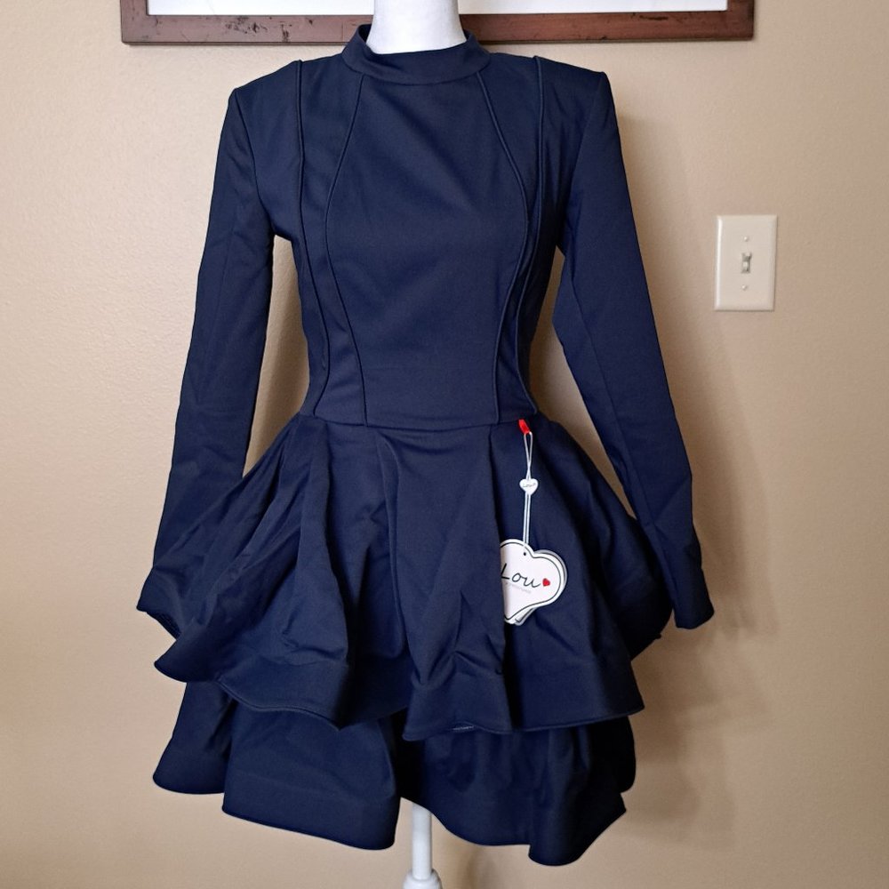 Lou Women's Fashion Navy Dress